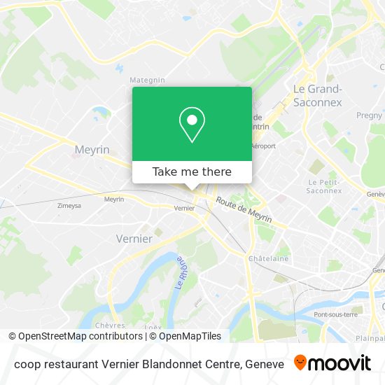 coop restaurant Vernier Blandonnet Centre map