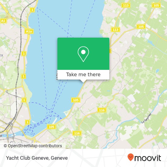 Yacht Club Geneve, Quai de Cologny 61 1223 Cologny Karte