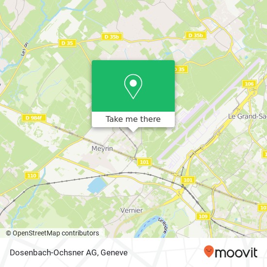 Dosenbach-Ochsner AG, Place des Cinq-Continents 1217 Meyrin Karte