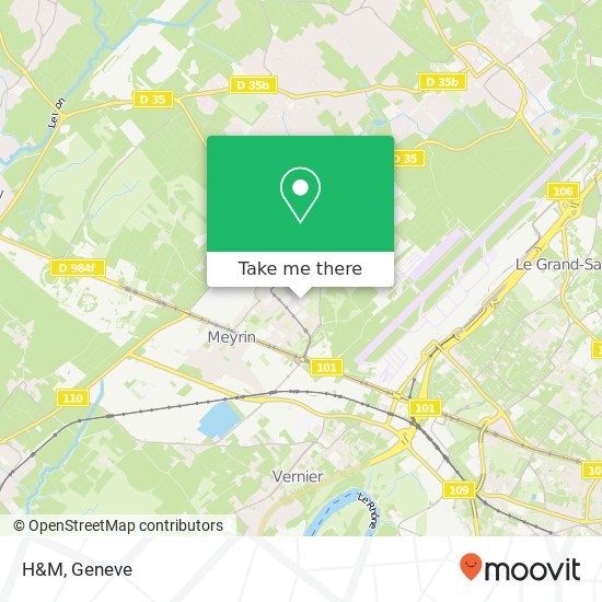 H&M, Place des Cinq-Continents 1217 Meyrin Karte