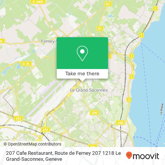 207 Cafe Restaurant, Route de Ferney 207 1218 Le Grand-Saconnex Karte