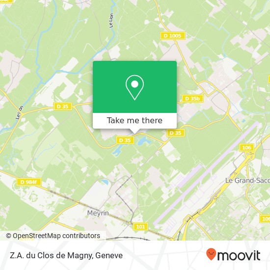 Z.A. du Clos de Magny map