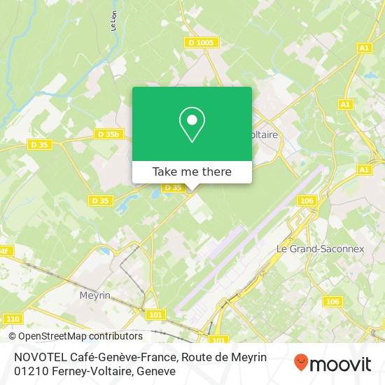 NOVOTEL Café-Genève-France, Route de Meyrin 01210 Ferney-Voltaire map