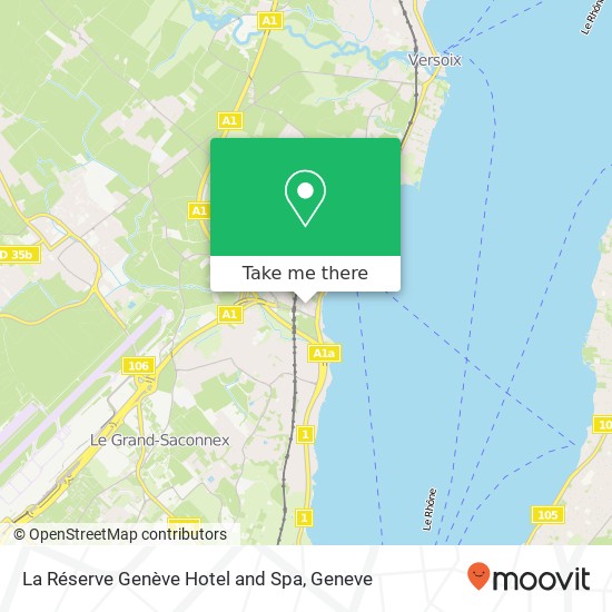 La Réserve Genève Hotel and Spa, Route de Lausanne 301 1293 Bellevue map