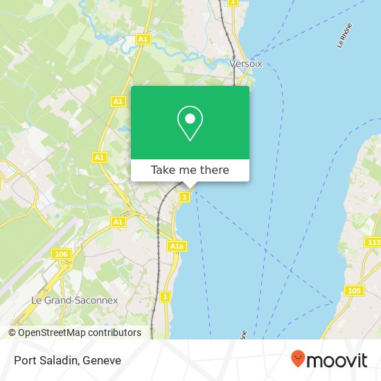 Port Saladin, Route de Lausanne 339 1293 Bellevue Karte