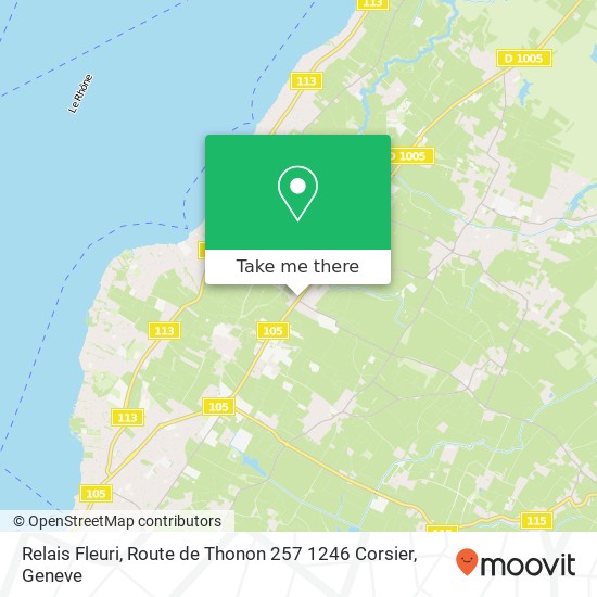 Relais Fleuri, Route de Thonon 257 1246 Corsier Karte