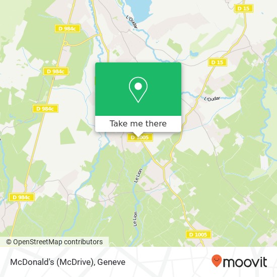 McDonald's (McDrive), Lieu-dit le Fontaillon 01170 Ségny map