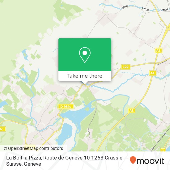 La Boit' à Pizza, Route de Genève 10 1263 Crassier Suisse Karte