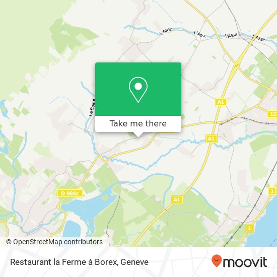 Restaurant la Ferme à Borex, Route de Crassier 8 1277 Borex Karte