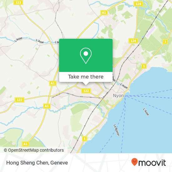 Hong Sheng Chen, Route des Tattes d'Oie 85 1260 Nyon Karte