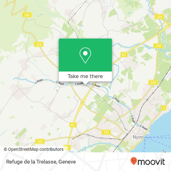 Refuge de la Trelasse, Route de Gingins 9 1260 Nyon map