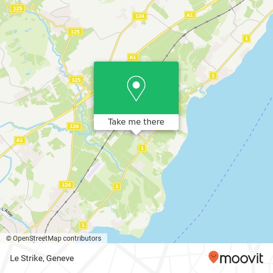 Le Strike, Avenue du Mont-Blanc 38 1196 Gland map