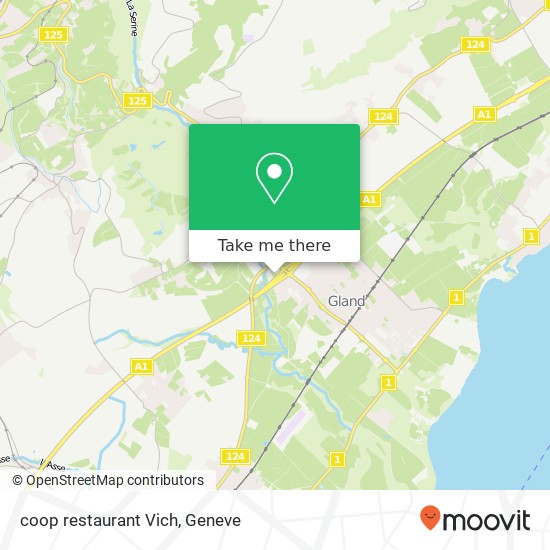 coop restaurant Vich, Chemin de la Bichette 1267 Vich map