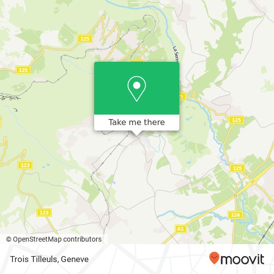 Trois Tilleuls, Route de la Gare 1272 Genolier map