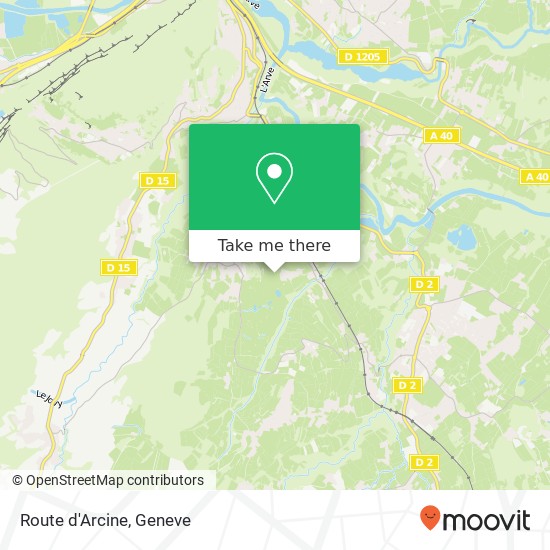 Route d'Arcine map
