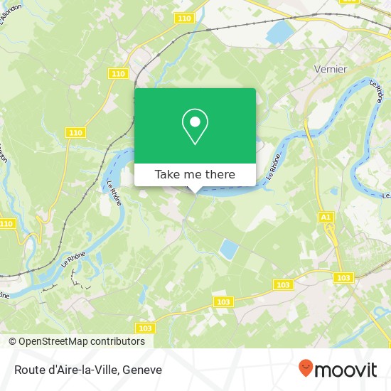 Route d'Aire-la-Ville map