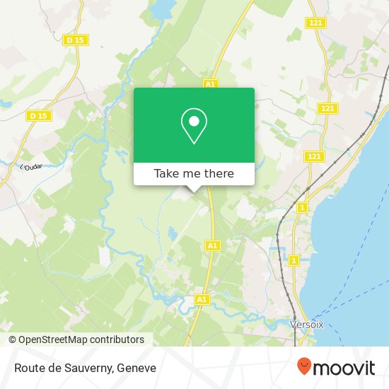 Route de Sauverny Karte