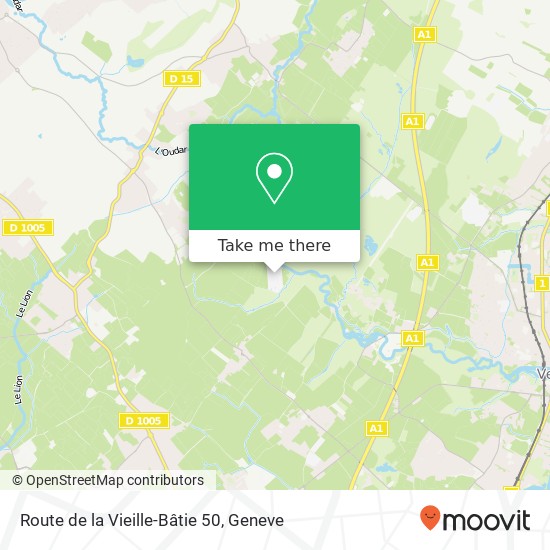 Route de la Vieille-Bâtie 50 map