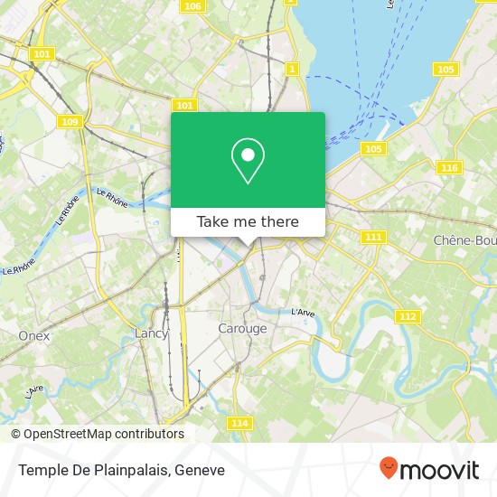 Temple De Plainpalais Karte