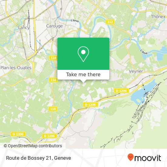 Route de Bossey 21 Karte