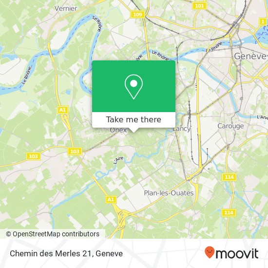 Chemin des Merles 21 map