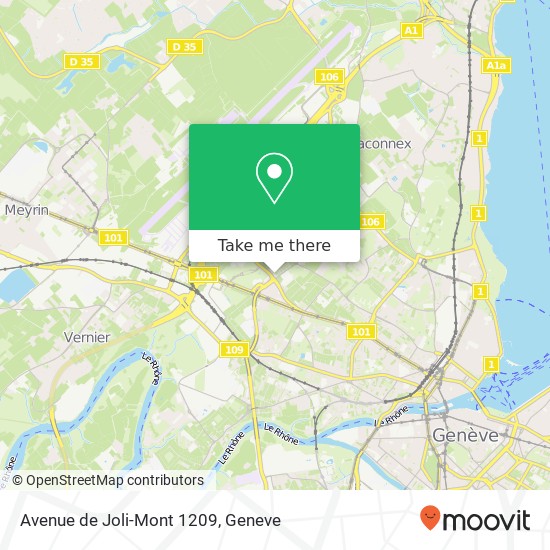 Avenue de Joli-Mont 1209 Karte