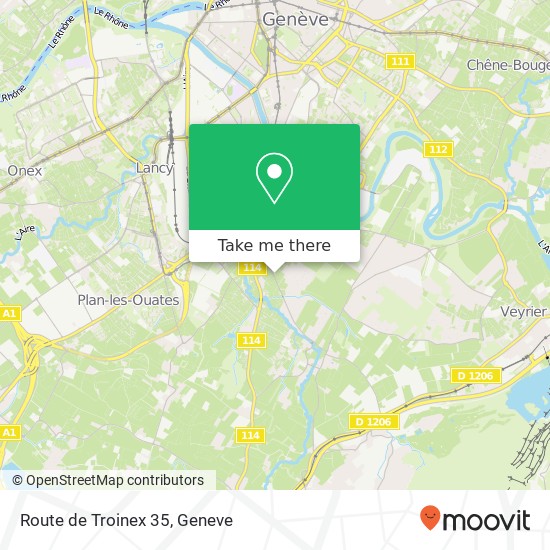 Route de Troinex 35 Karte