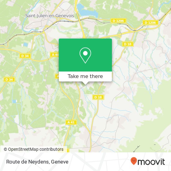 Route de Neydens map