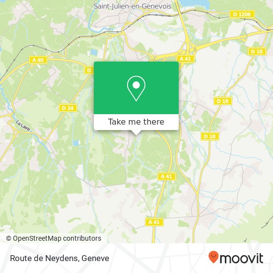 Route de Neydens Karte