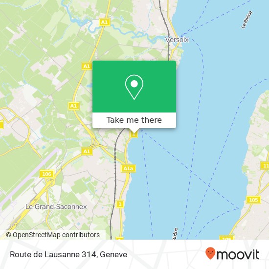 Route de Lausanne 314 map
