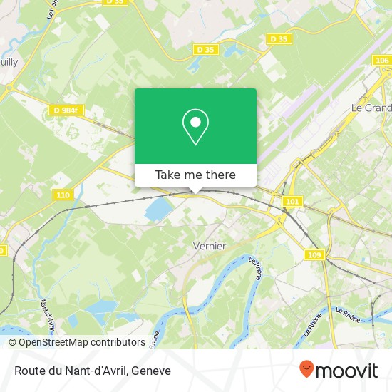 Route du Nant-d'Avril Karte