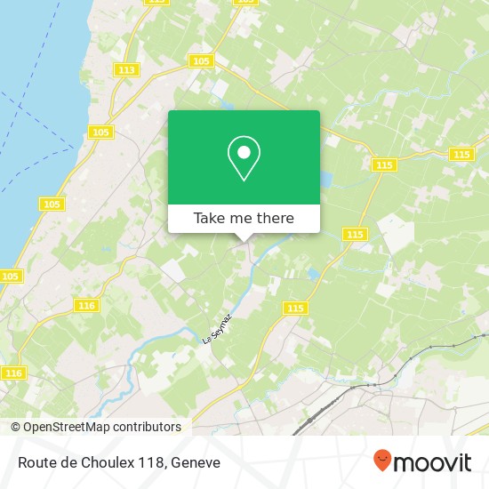 Route de Choulex 118 Karte