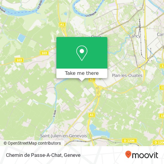 Chemin de Passe-A-Chat map