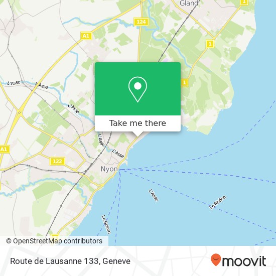Route de Lausanne 133 map