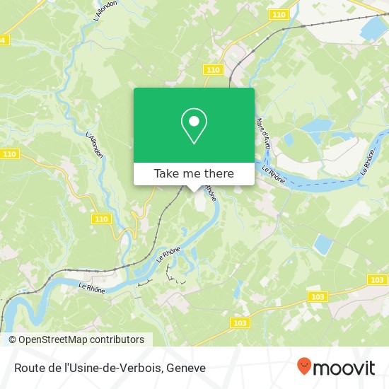 Route de l'Usine-de-Verbois map