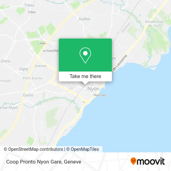 Coop Pronto Nyon Gare map