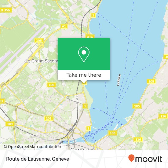 Route de Lausanne Karte