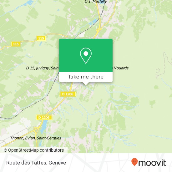 Route des Tattes map