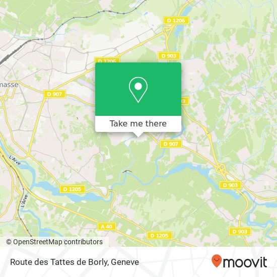 Route des Tattes de Borly map