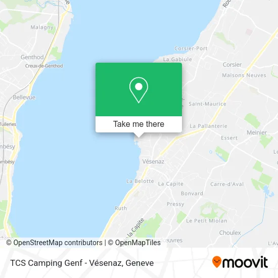 TCS Camping Genf - Vésenaz map