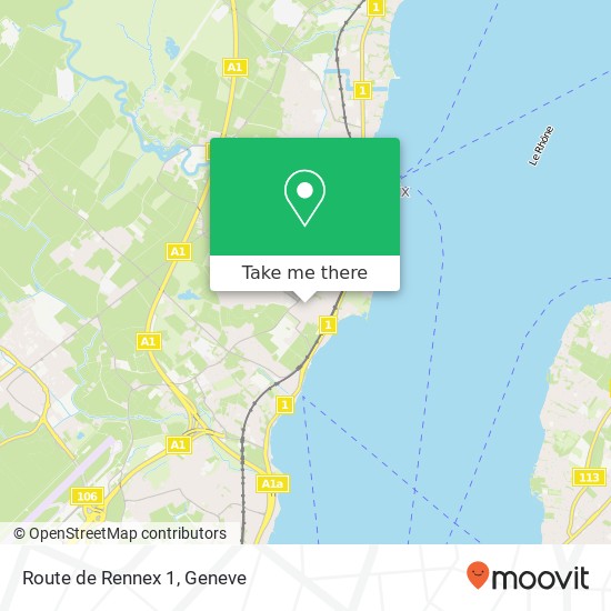 Route de Rennex 1 Karte