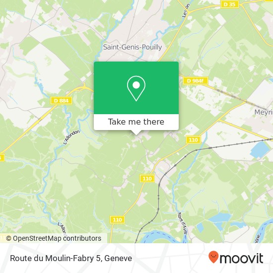 Route du Moulin-Fabry 5 Karte