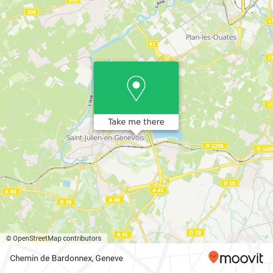 Chemin de Bardonnex map