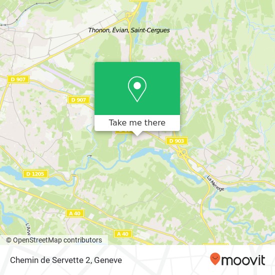 Chemin de Servette 2 map