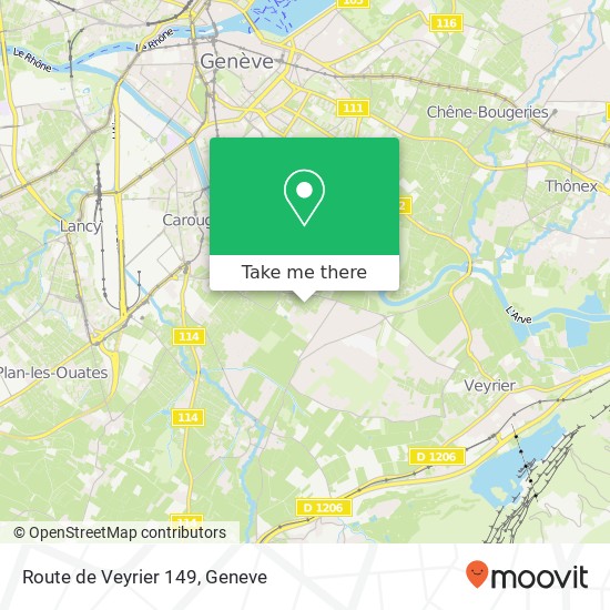Route de Veyrier 149 Karte