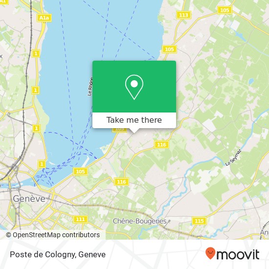 Poste de Cologny Karte