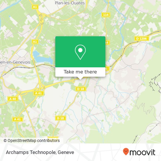 Archamps Technopole map