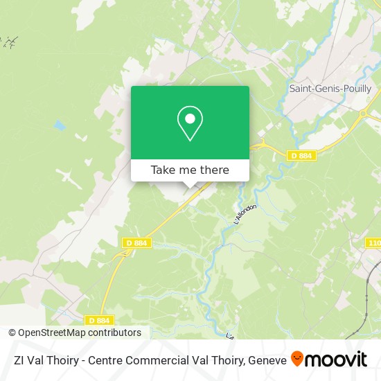 ZI Val Thoiry - Centre Commercial Val Thoiry map