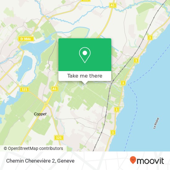 Chemin Chenevière 2 Karte