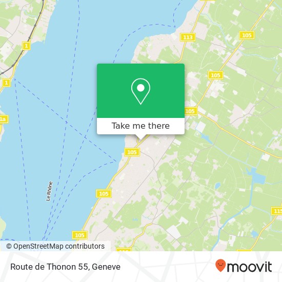 Route de Thonon 55 Karte